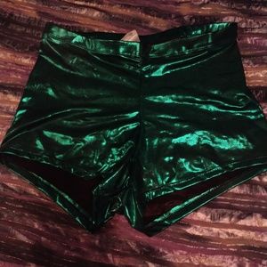 Metallic green spandex
